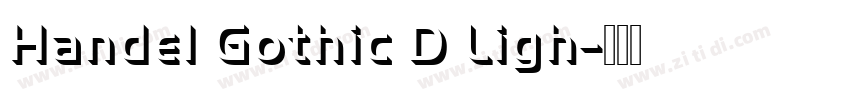 Handel Gothic D Ligh字体转换